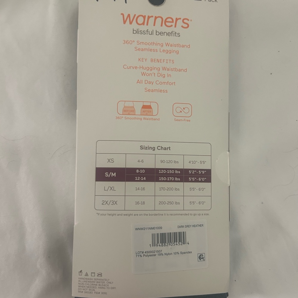 Warner's Blissful Benefits Seamless Legging - grey - must bundle - Picture 2 of 4